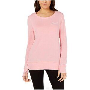 Ideology Womens Graphic Strappy Back Top Round Neck Peach Kiss Size X Small